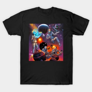 Stellar Strains Band - AI Art T-Shirt